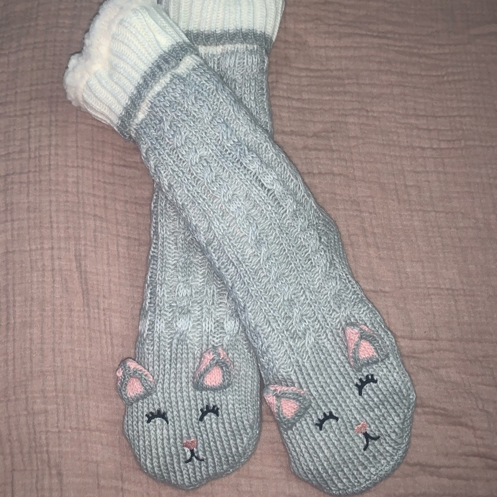 Adorable fuzzy socks